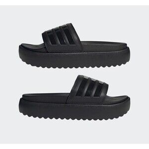 Adidas Adilette Platform Slide Size 7 Women's Triple Black sandals